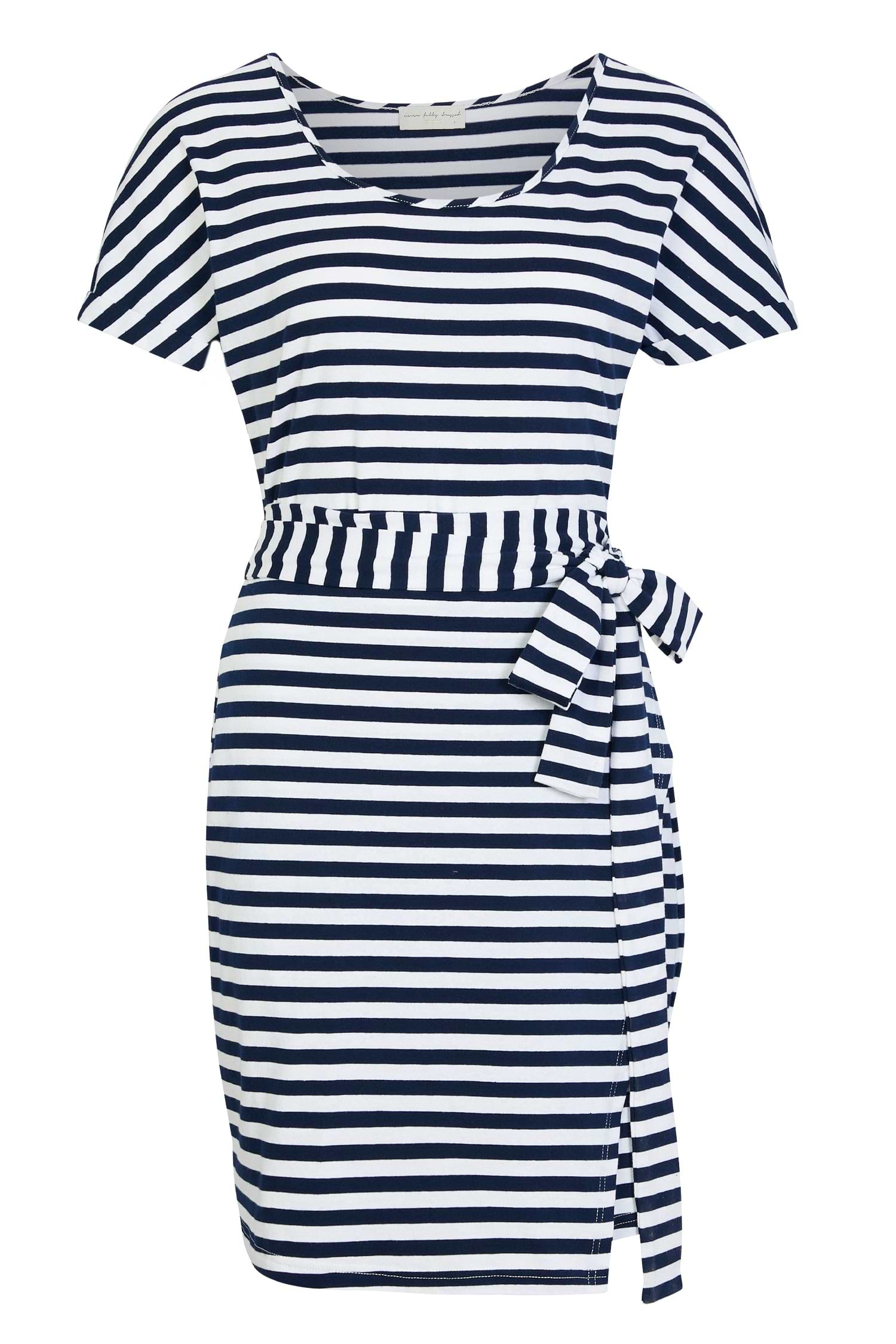 Stripe Jersey Wrap Dress