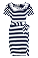 Thumbnail for Stripe Jersey Wrap Dress