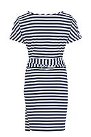 Thumbnail for Stripe Jersey Wrap Dress
