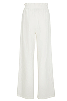Thumbnail for White Cotton Linen Demi Trouser