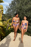 Thumbnail for Crochet print bikini Bottoms