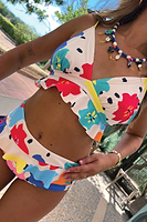 Thumbnail for Model wearing Dotty Bikini Bottom standing facing the camera