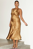 Thumbnail for Gold Mya Dress With Gold Fleck