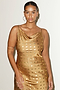 Gold Mya Dress With Gold Fleck