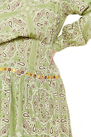 Thumbnail for Model wearing Khaki Bandana Indie Dress standing facing the camera 