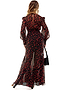 Black Rena Rose Midi Dress