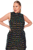Thumbnail for Model wearing Sequin Emily Dress standing facing the camera close up