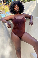 Thumbnail for Sparkle Ruched Swimsuit