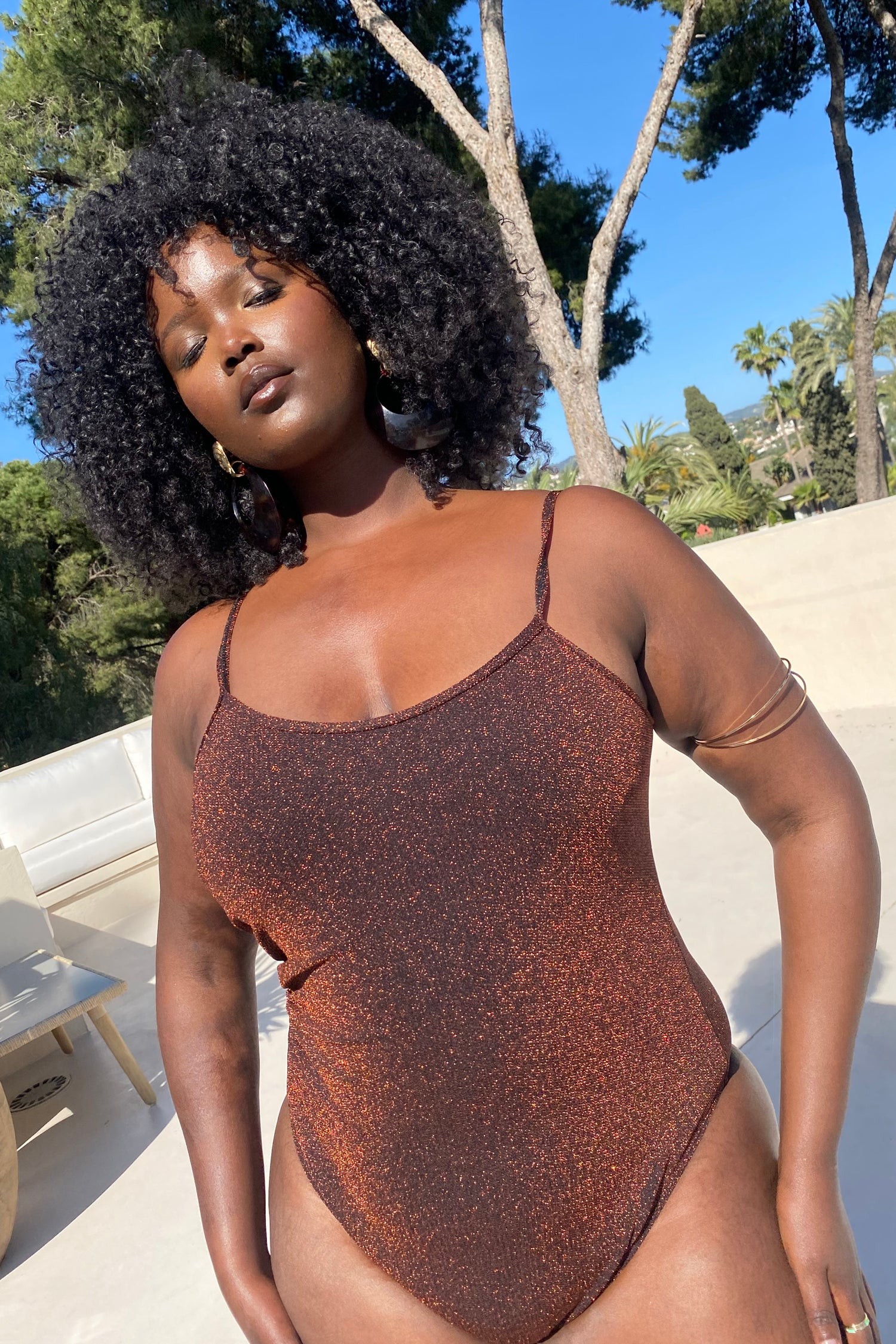 Sparkle Ruched Swimsuit