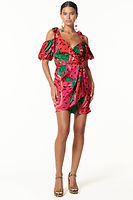 Thumbnail for Model wearing Strawberry Mini Dress facing the camera
