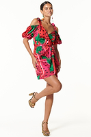 Thumbnail for Model wearing Strawberry Mini Dress facing the camera