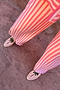 Pink Stripe Elissa Wide Leg Trousers