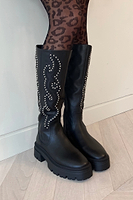 Thumbnail for Model wearing Black Studded Boot