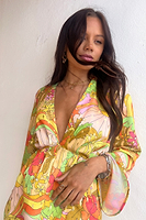Thumbnail for model wearing Sunset Tropics Angie Dress