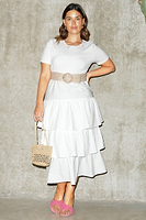 Thumbnail for White Carrie Dress - Curve