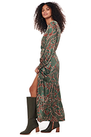 Thumbnail for Model wearing Willow Midi Dress standing facing the camera side ways