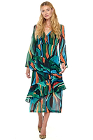 Thumbnail for Model wearing Zebra Palma Dress standing facing the camera