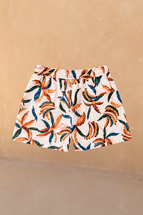 Boy's Banana Print Swim Shorts