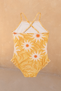 Girl's Yellow Sun Swimsuit
