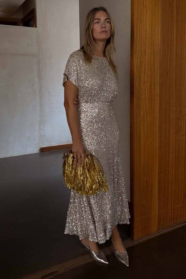 never fully dressed Silver Sequin Erin Dress | Clothing