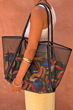 Black Mesh Tote Bag