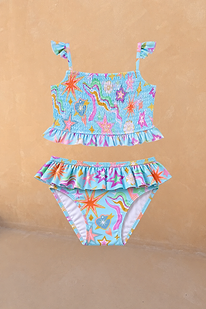 Girl's Starburst Crop Bikini Set