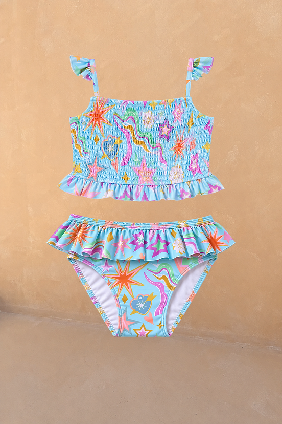 Girl's Starburst Crop Bikini Set