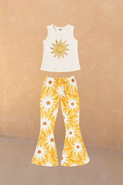 Girl's Yellow Sun Cotton Set