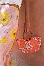 Coral Fawn Beaded Bag