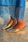 Gold Wedge Mule
