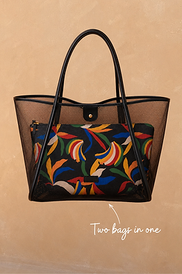 Black Mesh Tote Bag
