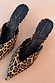 Leopard Heel Mules