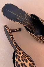 Leopard Heel Mules