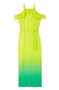 Lime Ombre Plisse Claudia Dress