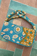 Blue and Yellow Morocco Beaded bag