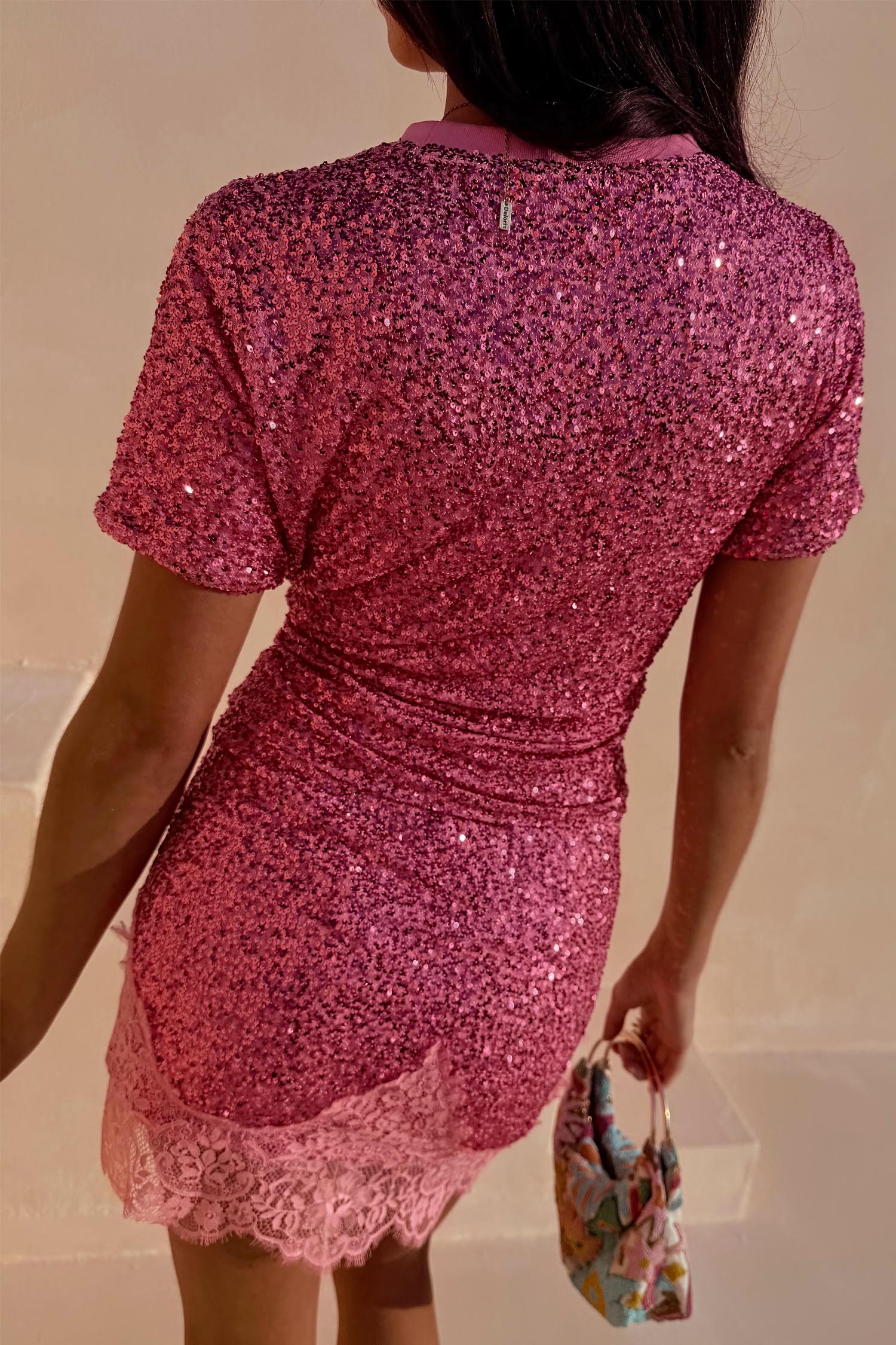 Pink Sequin T-Shirt  Never Fully Dressed