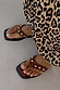 Tan Leather Stud Sandals