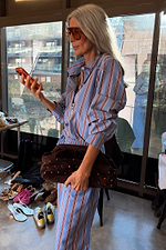 Blue Cotton Stripe Miley Shirt