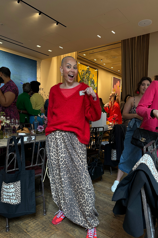 picture of guest at our breakfast event with porto & bello and future dreams