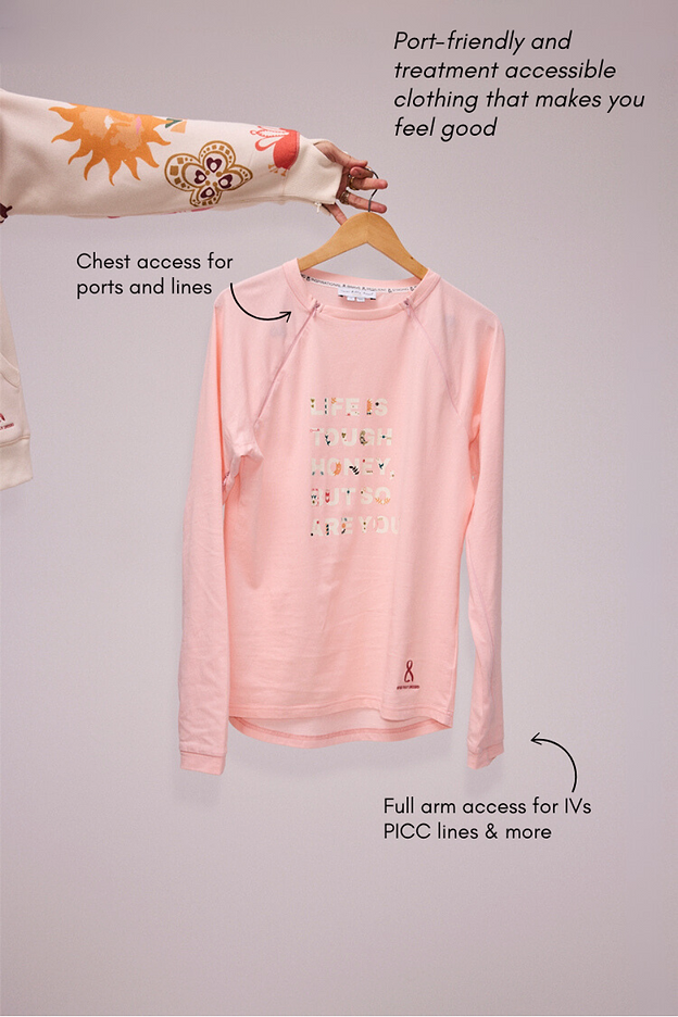 detailed description of the accessibility functions on our sundazed long sleeved top