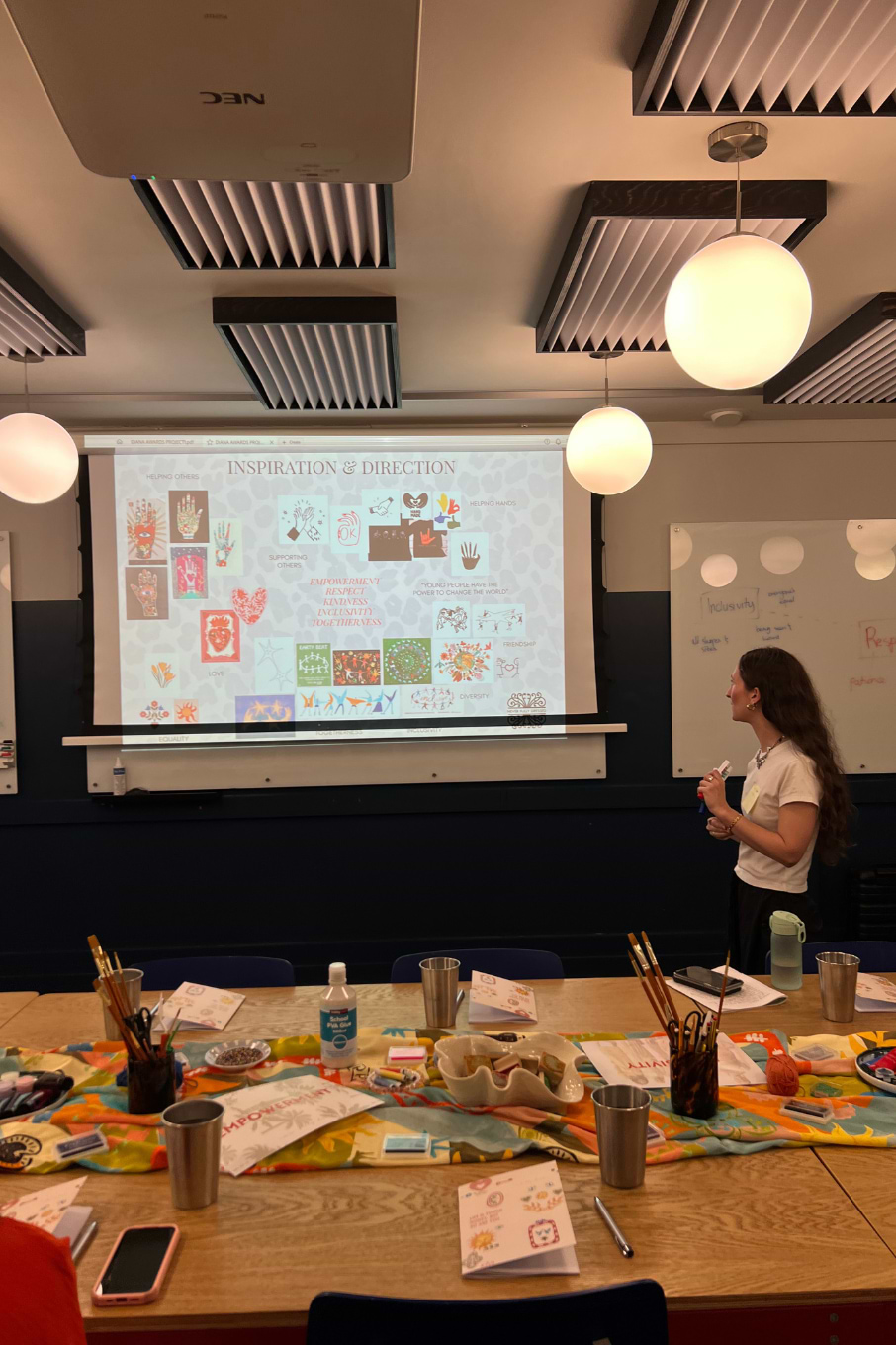 our staff speaking to young leaders about the brand