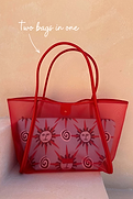 Red Mesh Tote Bag