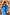 Thumbnail for Abito Tilly plissé blu con dettagli dorati e scollo asimmetrico indossato all'aperto.