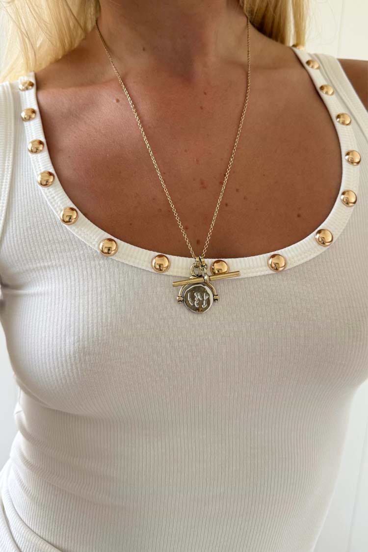 Deloris Thin Chain I Love You Necklace