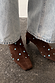 Chocolate Studded Suede Boots