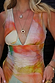 Abstract Plunge Swimsuit