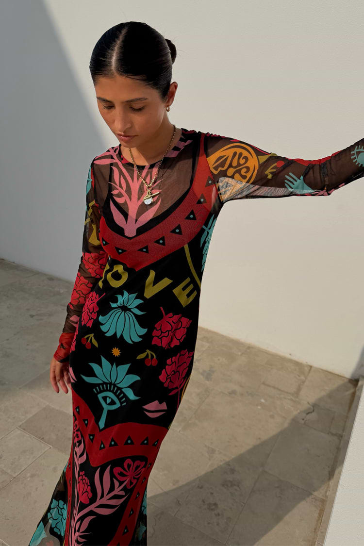 dahlia mesh dress never fully dressed Never Fully Dressed DAHLIA DRESS - Maxi dress - multicolored/multi-coloured