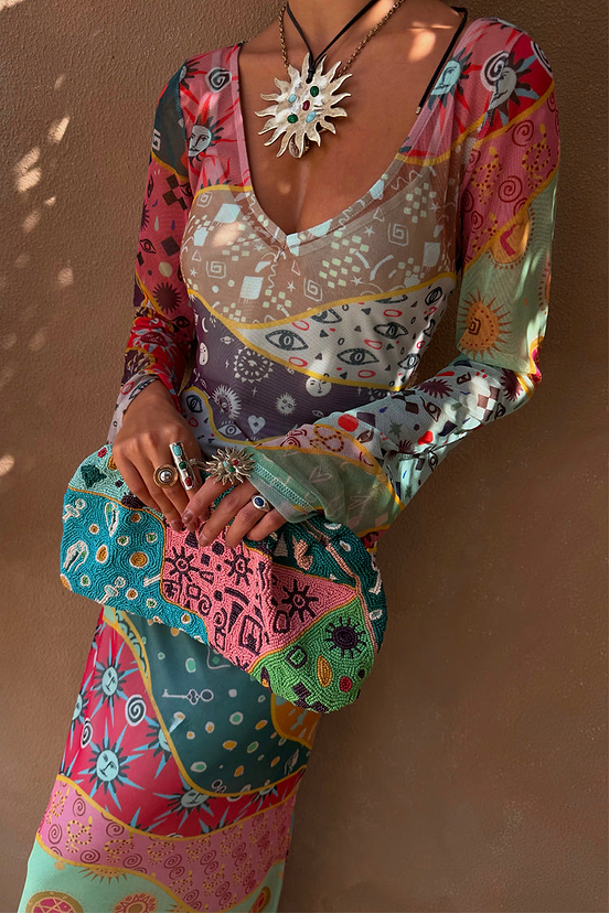 Morocco Beaded Clutch Bag