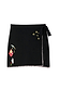 Thumbnail for Black Night Garden Mini Wrap Skirt