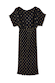 Black Tilly Plisse Dress with Gold Fleck
